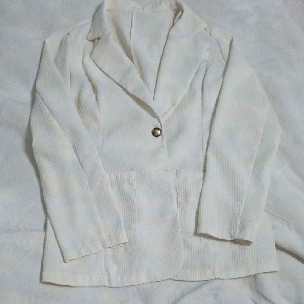 Elegant White Women's Blazer